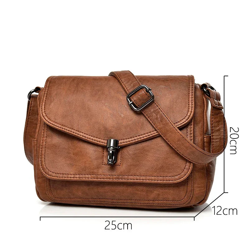Bolsa Feminina de Couro Tiracolo transversal LaDivina