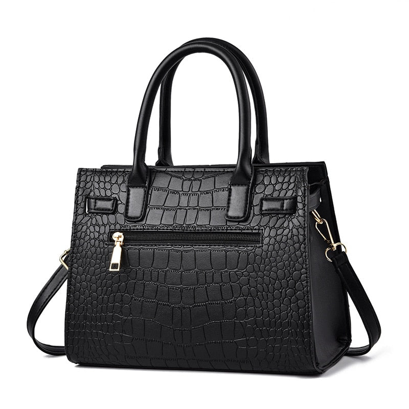 Bolsa Londamira preto com estrutura firme e design europeu – alça de ombro