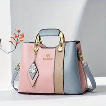 Bolsa de Mão Luxura Lysavie – Design Tricolor com Toque Europeu