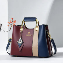 Bolsa de Mão Luxura Lysavie – Design Tricolor com Toque Europeu