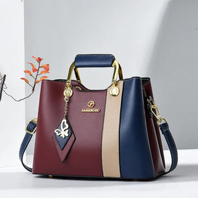 Bolsa de Mão Luxura Lysavie – Design Tricolor com Toque Europeu